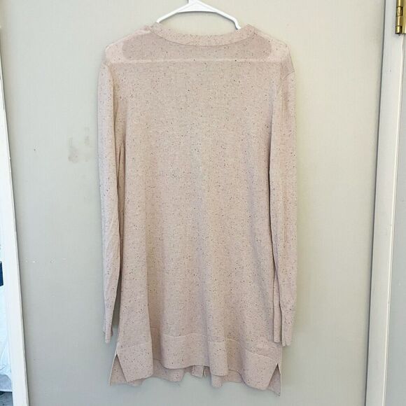 Ann Taylor Pink Oatmeal Cardigan Sweater Long XL Lyocell Classic Casual Comfort - Picture 8 of 8